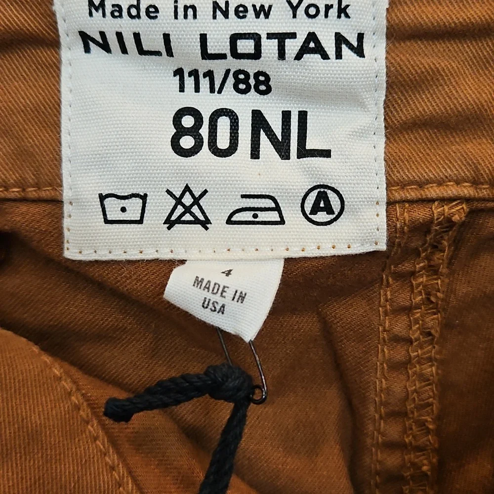 NWT. Nili Lotan Military Cropped Pants In MAPLE - Picture 5 of 6